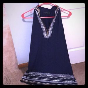 THML Mid sleeveless dress blue with embroider
